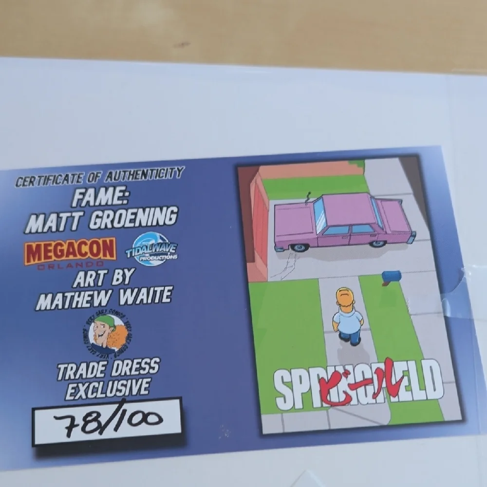 Fame: Matt Groening MEGACON 2026 Akira Homage LTD 100  Simpsons NM - Picture 10 of 10